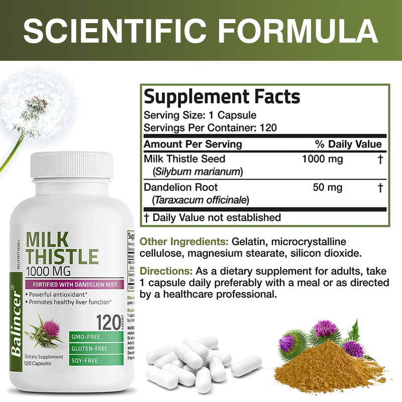 Milk Thistle Supplement - with - Milk Thistle Silymarin recension och pris