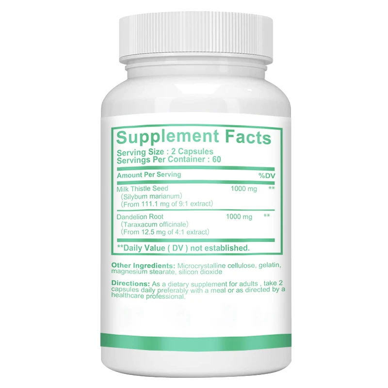 Milk Thistle Capsules 1000mg - - Milk Thistle Silymarin recension och pris