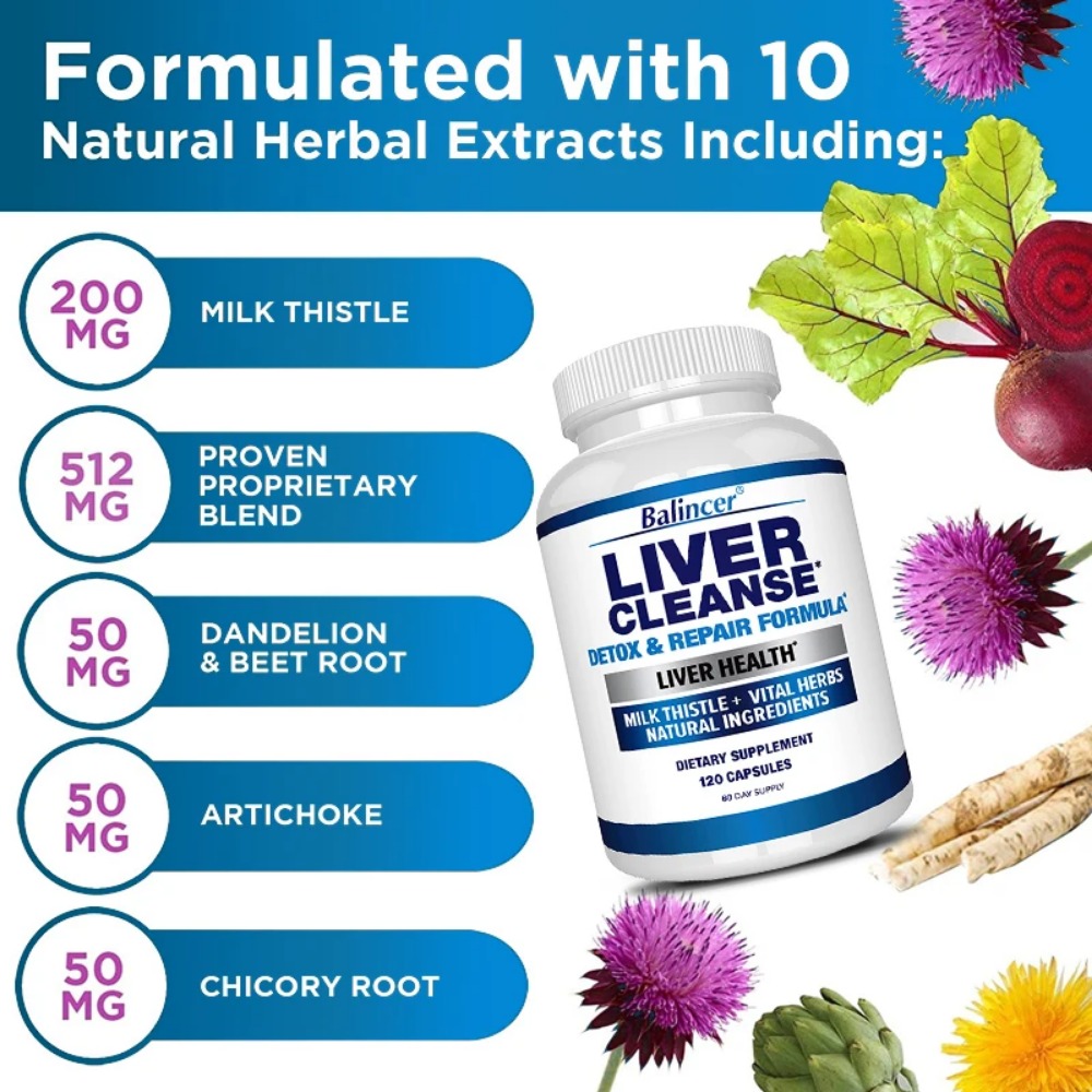 Liver Cleanse Detox & Repair F - Milk Thistle Silymarin recension och pris