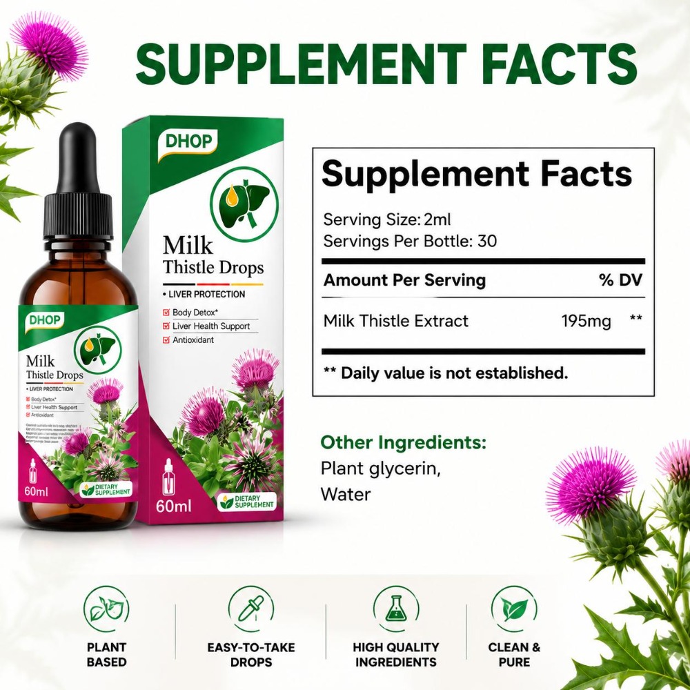 DHOP Milk Thistle Drops Silyma - Milk Thistle Silymarin recension och pris