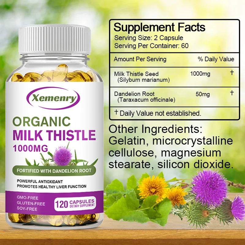 Milk Thistle Capsules 1000 Mg  - Milk Thistle Silymarin recension och pris