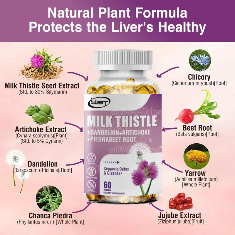 Milk Thistle Supplement Contai - Milk Thistle Silymarin recension och pris